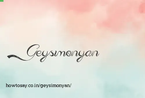 Geysimonyan