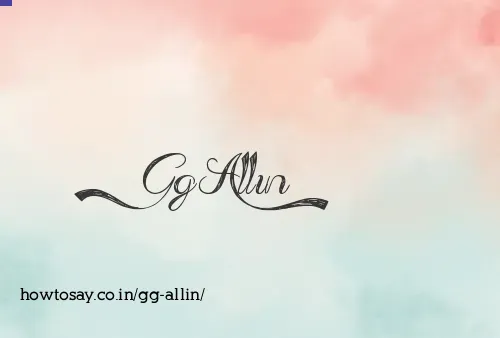 Gg Allin