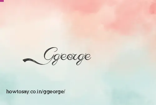 Ggeorge