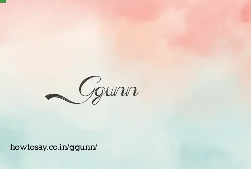 Ggunn