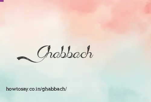 Ghabbach