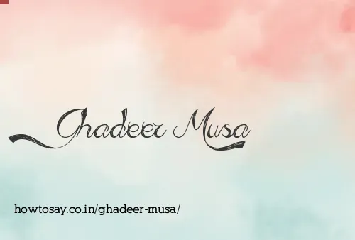 Ghadeer Musa