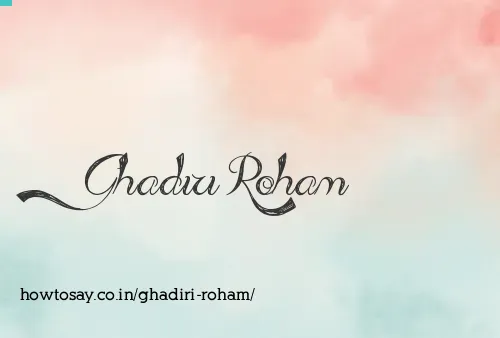 Ghadiri Roham