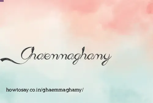 Ghaemmaghamy