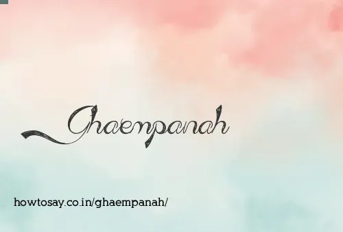 Ghaempanah