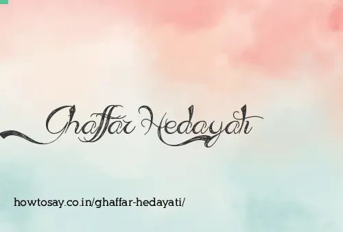 Ghaffar Hedayati