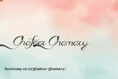 Ghafoor Ghamary