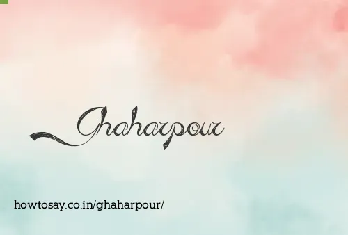 Ghaharpour