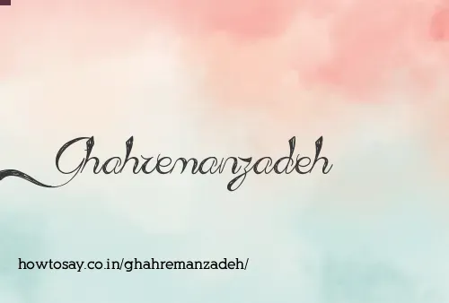 Ghahremanzadeh