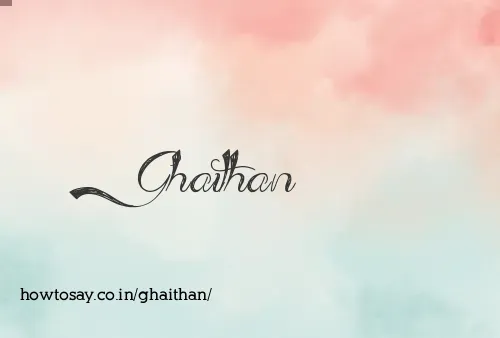 Ghaithan