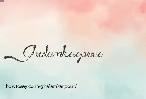 Ghalamkarpour