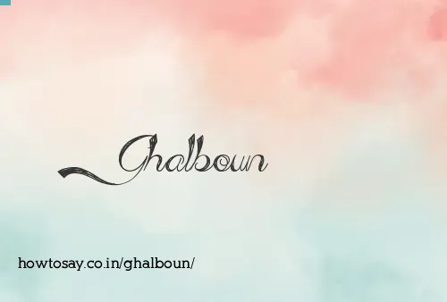 Ghalboun