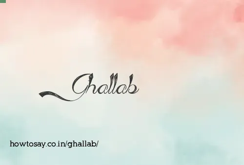 Ghallab