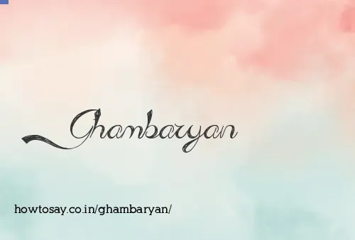 Ghambaryan