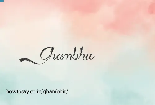 Ghambhir