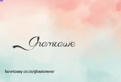 Ghamrawe