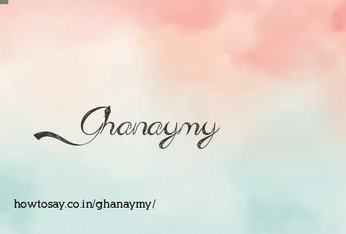 Ghanaymy