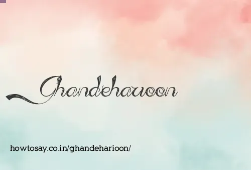 Ghandeharioon