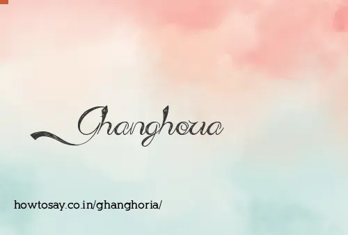 Ghanghoria
