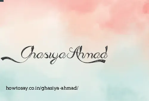 Ghasiya Ahmad