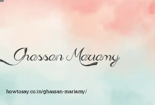 Ghassan Mariamy