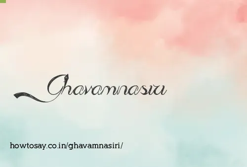 Ghavamnasiri