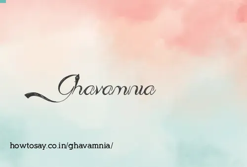 Ghavamnia