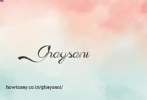 Ghaysani