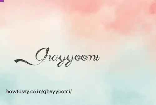 Ghayyoomi