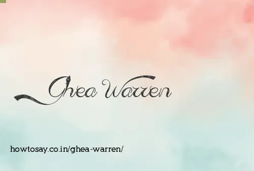 Ghea Warren