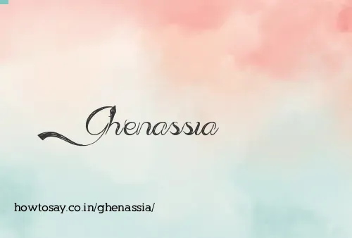 Ghenassia