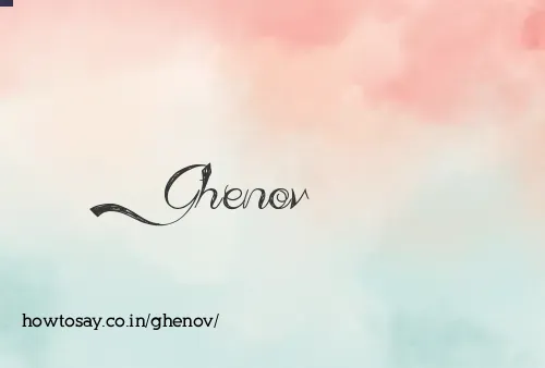Ghenov