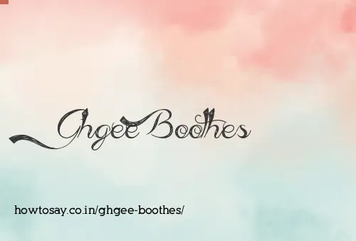Ghgee Boothes