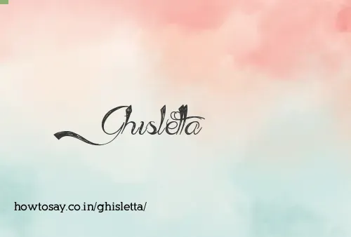 Ghisletta