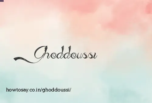 Ghoddoussi