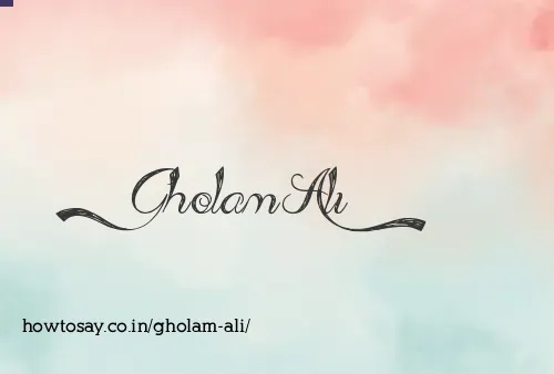 Gholam Ali