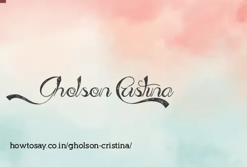 Gholson Cristina