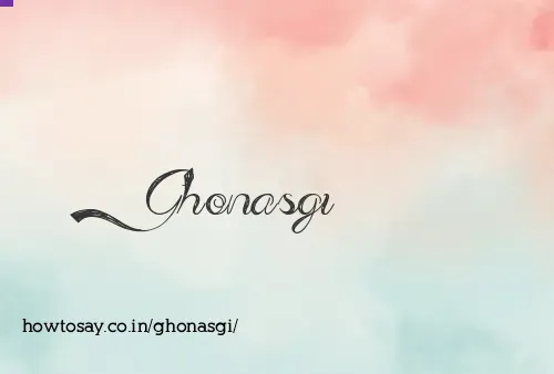 Ghonasgi