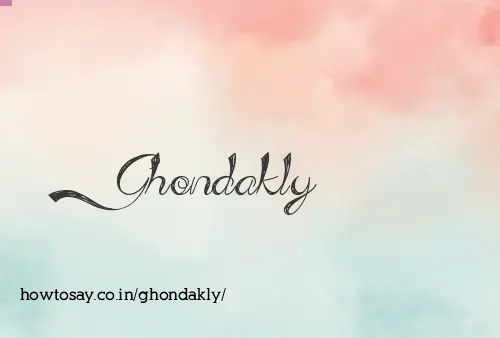 Ghondakly