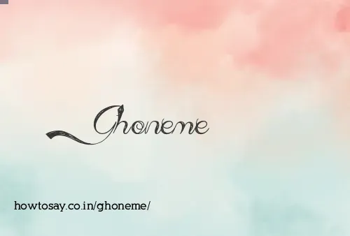 Ghoneme