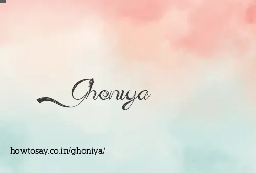 Ghoniya