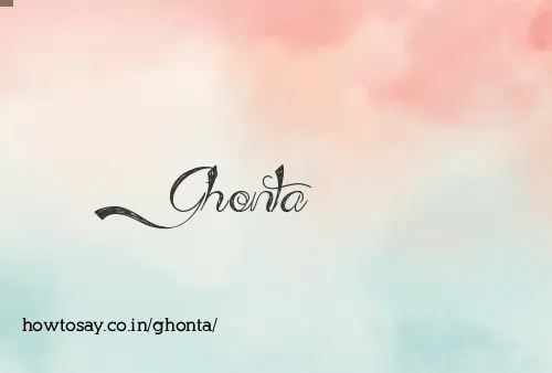 Ghonta