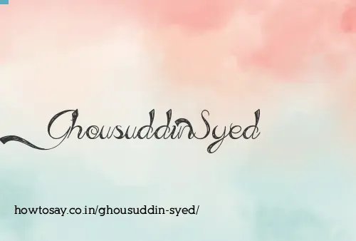 Ghousuddin Syed