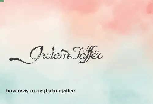 Ghulam Jaffer