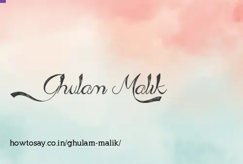 Ghulam Malik