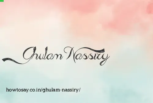 Ghulam Nassiry