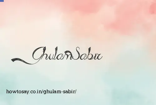 Ghulam Sabir