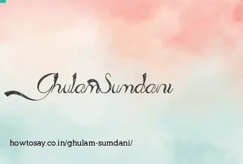 Ghulam Sumdani