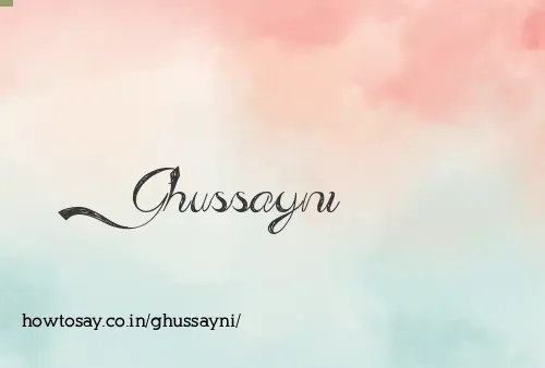 Ghussayni