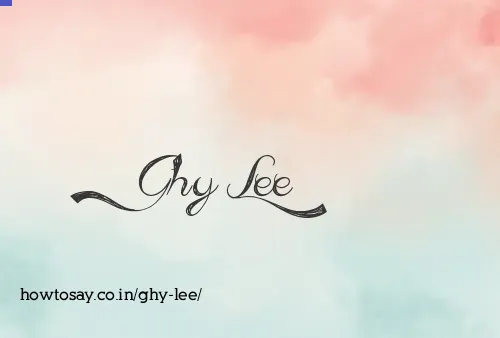 Ghy Lee